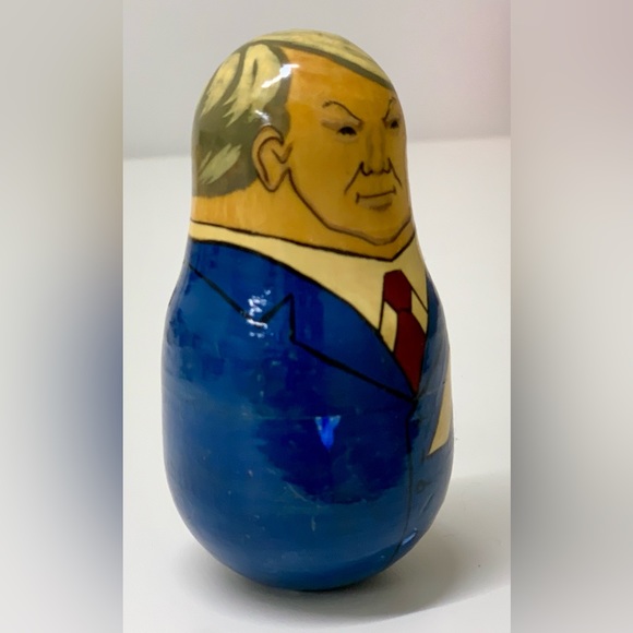Early 1990s Vintage Artisan Hand Crafted Matryoshka Style Boris Yeltsin Weeble - Picture 5 of 16